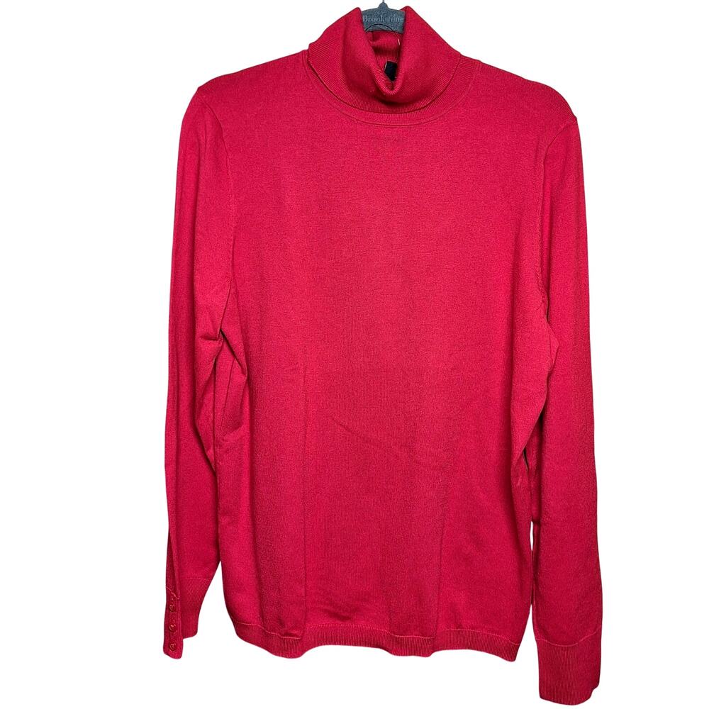 Talbots NEW lot of 2 modal blend stretch turtle neck fitted sweaters bundle pink - Picture 6 of 6